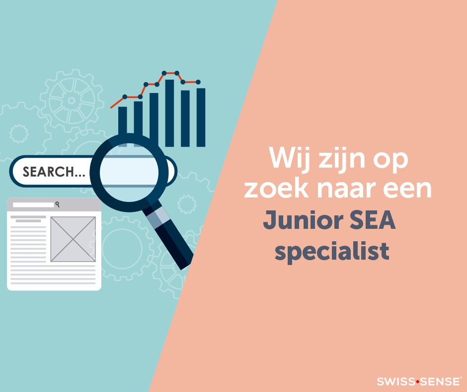 Kom jij als JUNIOR SEA SPECIALIST bit.ly/2nEvMYd ons traffic team op het Swiss Sense HQ in Uden versterken? #vacature