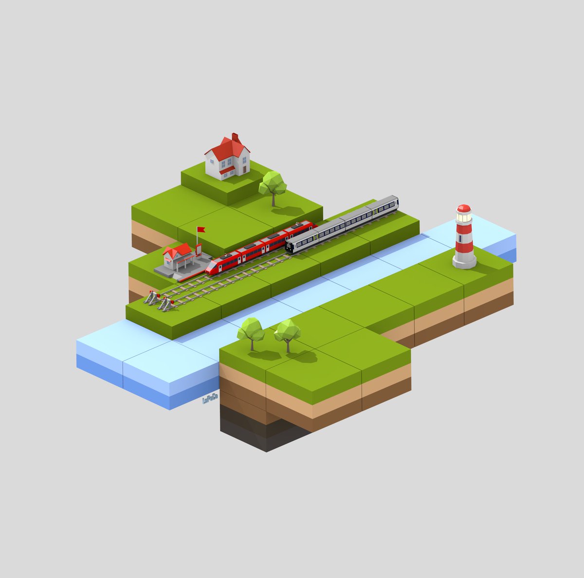 thelopoco's tweet photo. Very early concept art for ConductTHIS! @conductthis #conductthis #dkgame #isometric #lowpoly #gamedev #trains https://t.co/o5vjhSnSqR