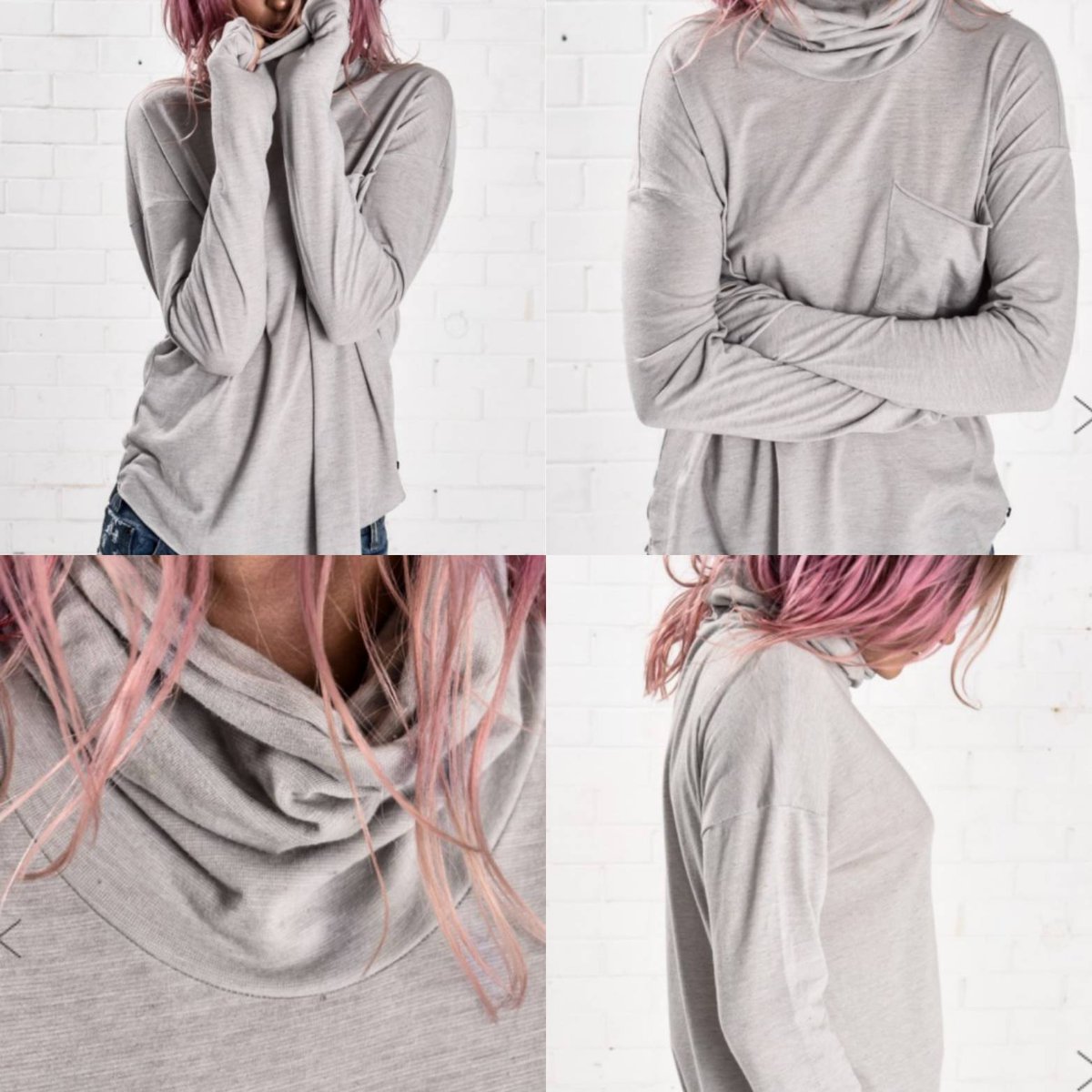 San Pedro Roll Neck Tee <a href="/oneteaspoon/">One Teaspoon</a>