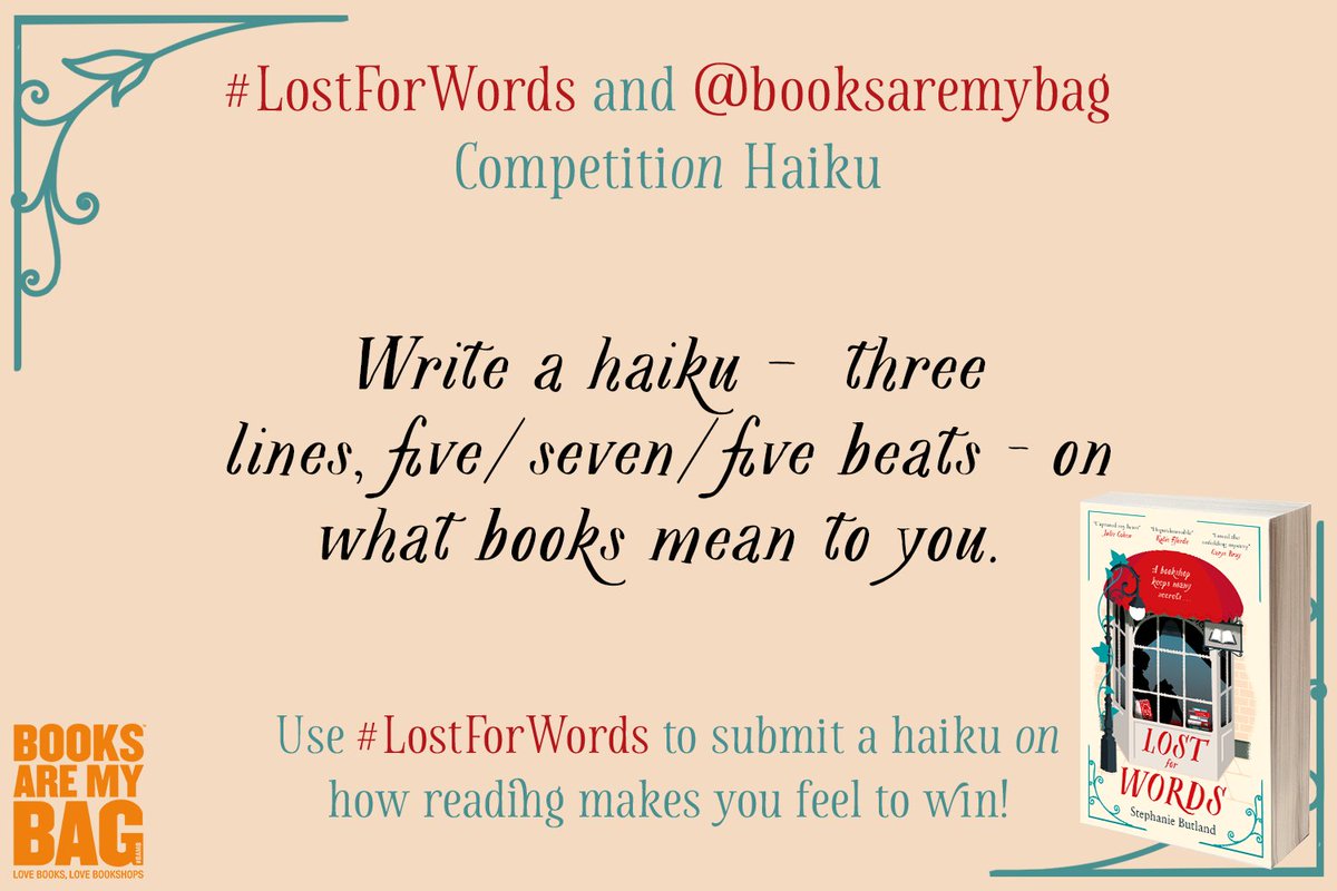 Emily_BookPR's tweet photo. The lovely chaps at @booksaremybag are running a #LostForWords competition haiku! https://t.co/dcul86eLny