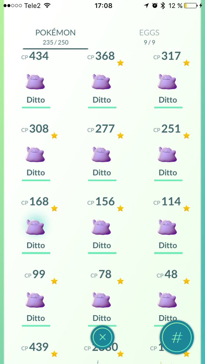 matlud's tweet photo. Oh!
Finally reached my #PokemonGO goal to fill a screen with Ditto’s only. 😀 @PokemonGoApp https://t.co/BxJgCxTyfH