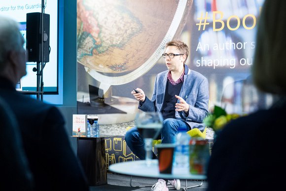 MicrosoftEU's tweet photo. A big thank you to @keefstuart for kicking off our #BookTalk series with #MadeOfBlocks last night. A great evening and read! https://t.co/qYJ7CvSBDw