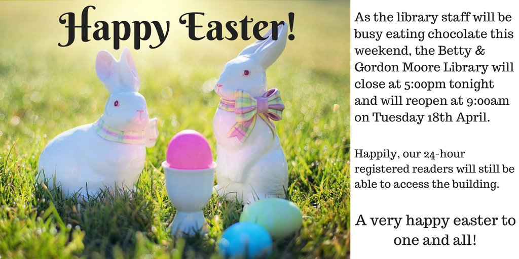 MooreLib's tweet photo. This is your last chance to grab some #EasterWeekend reading material as we're now counting down the seconds to #chococlock! 🥚🍫🍴 https://t.co/ggGhVu0UVX