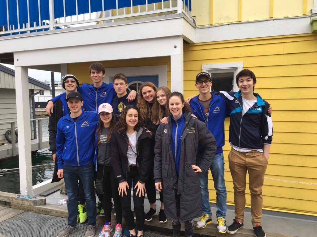 cascadeswimming's tweet photo. Check out our #Trials2017 crew down on fishermans wharf downtown #yyj https://t.co/639YnJayCl