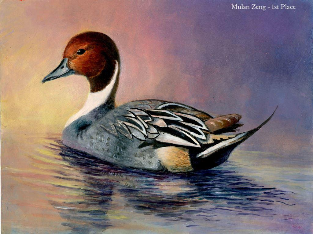 ChincoteagueNWR's tweet photo. Mulan &amp; Shawna both placed 1st for 4th-6th grade entries in the Virginia Junior Duck Stamp contest. Congratulations artists! https://t.co/UC4uZggooH