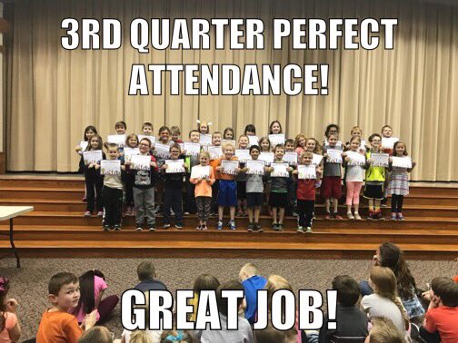 MrsMandery's tweet photo. Check out our first graders missing no days in the 3rd Quarter! https://t.co/yHFde6wydb