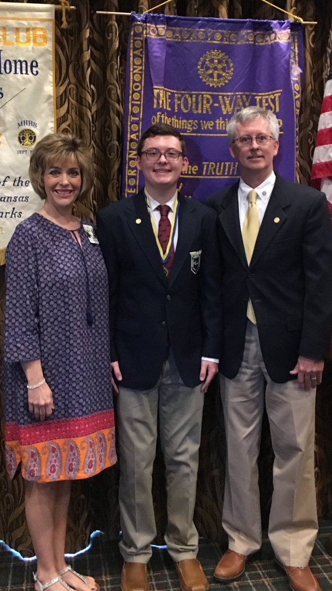 Jackson spoke at Rotary today about FBLA. His dad surprised him by making him a Paul Harris Fellow! #proudmom #bomberpride <a href="/Dr_JakeLong/">Jake Long</a>