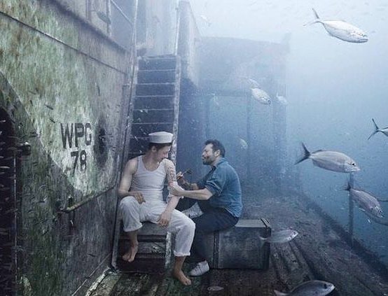 The Sinking World of Andreas Franke... #inspirational #artist #instamood #sealife #tattoos #bluewater #sailor #ins… ift.tt/2ovO9gz