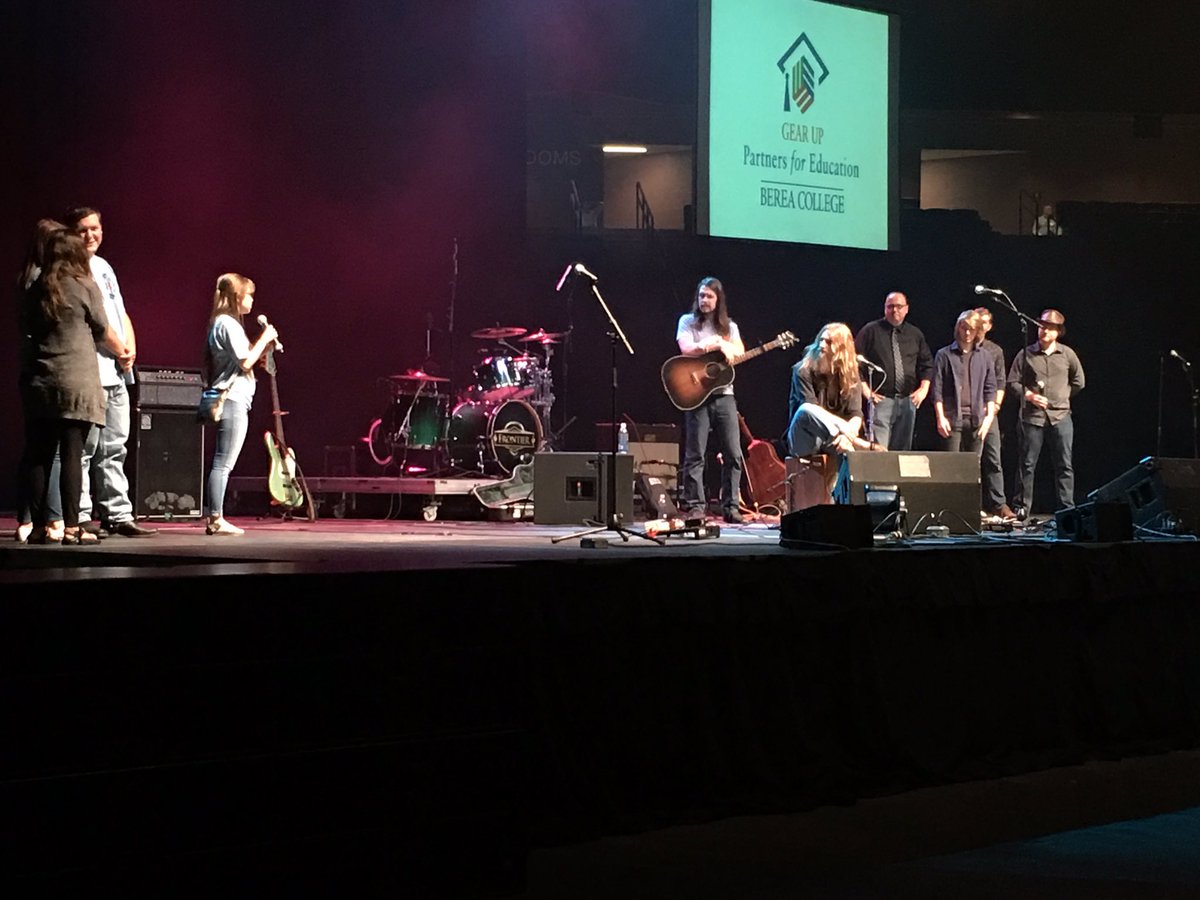 Ellie represents SWHS on the stage at the #seniorsendoff17.