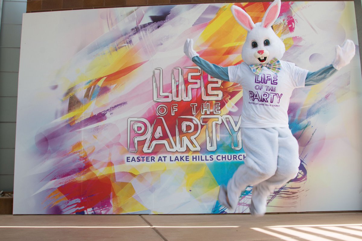 LHCATX's tweet photo. The Easter Bunny will be at our Friday and Saturday services at 6PM! #EasterAtLHC https://t.co/7kF4NyhLAf