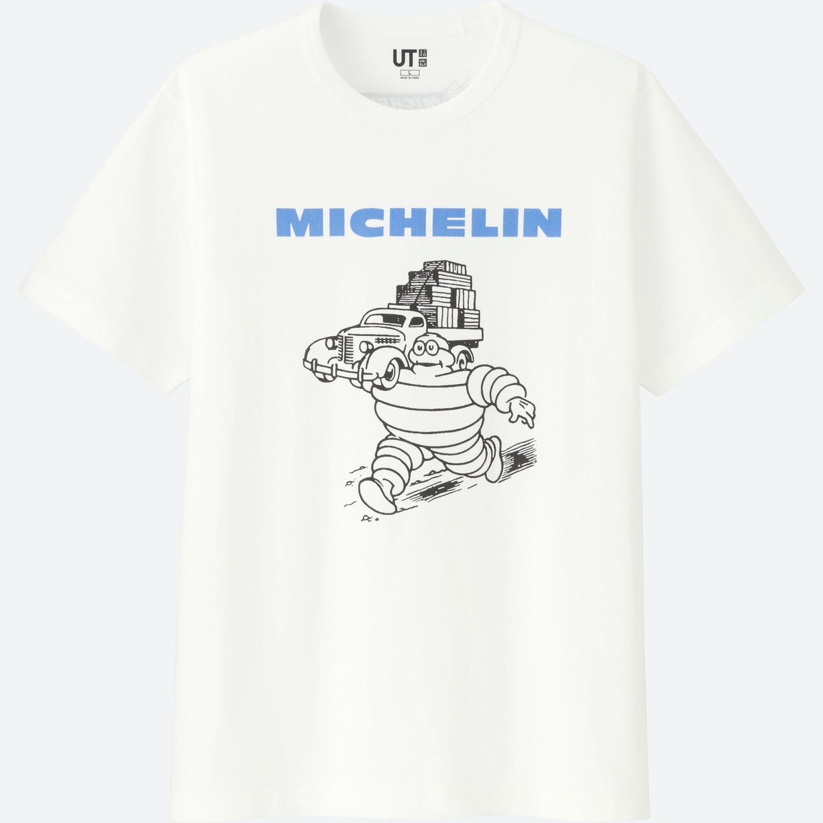Michelin's tweet photo. Michelin x @UniqloUSA: for #TheBrands project, Uniqlo creates a series of T-shirts with iconic Michelin designs! https://t.co/cji3tDdLZA https://t.co/Y98RGfkC6F