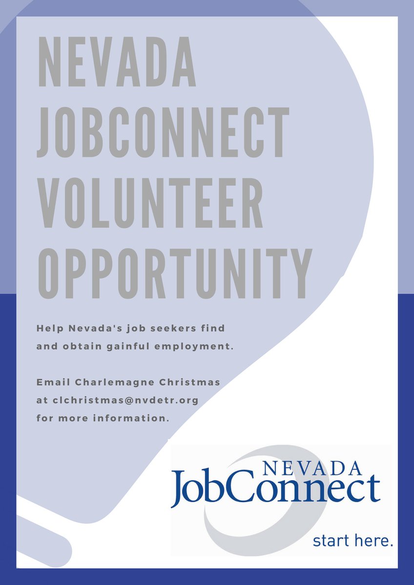 Nsc Career Services On Twitter Nevada Jobconnect Has A Volunteer Opportunity For More Information Email Charlemagne Christmas At Clchristmas Nvdetr Org Https T Co P9574x4lbx