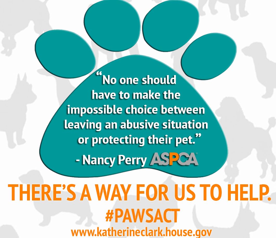 Honored to have <a href="/ASPCA/">ASPCA</a>’s support. Learn how the #PAWSact helps survivors of #domesticviolence &amp; their pets: buff.ly/2p7biHp