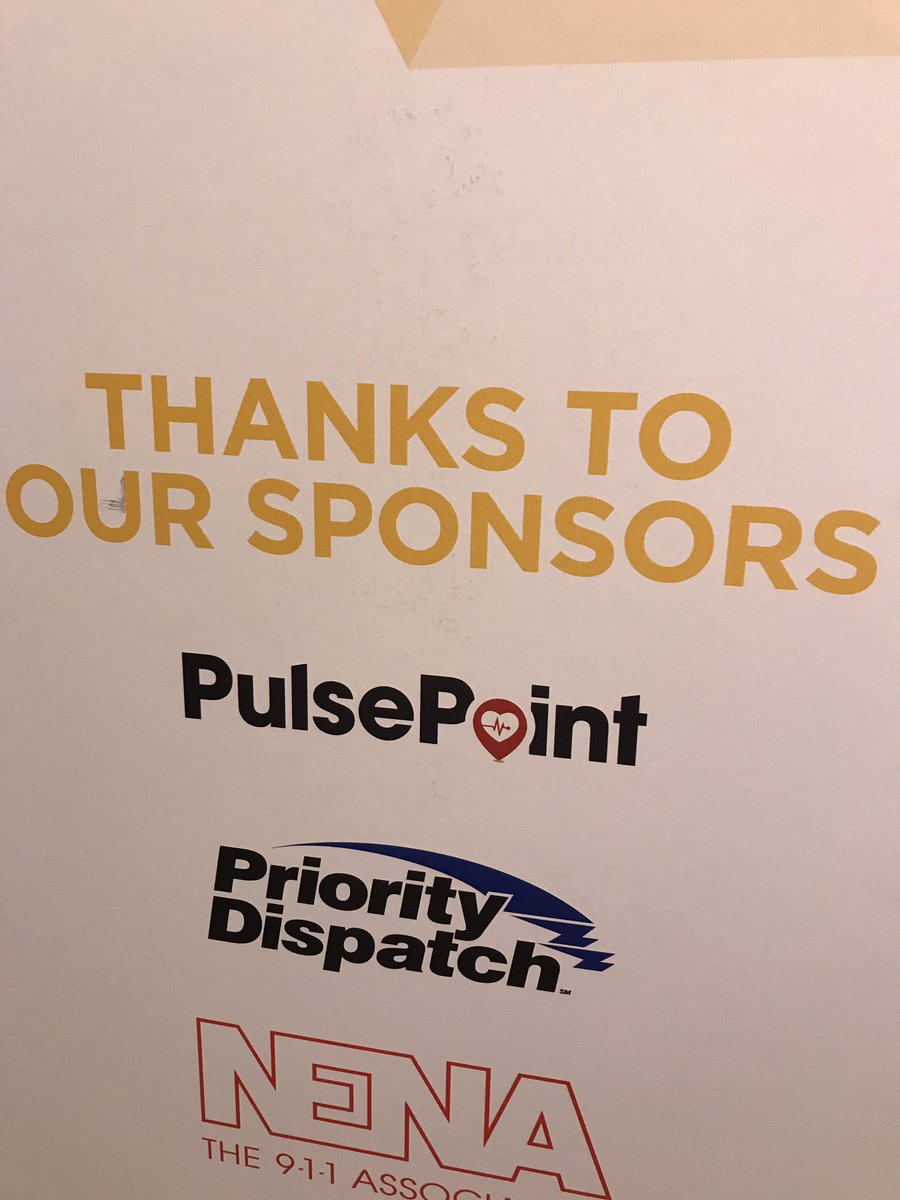 pulsepoint's tweet photo. Proud to sponsor such an important gathering of dispatch personnel during National Public Safety Telecommunicators Week #NAVIGATOR17 #NPSTW https://t.co/PzLdzjdQ5c