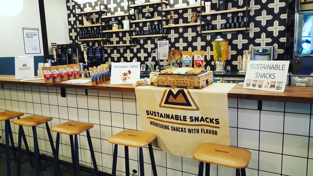 Happening now: Sustainable Snacks <a href="/WeWork/">WeWork</a> Harlem 🌰🙌#plantbased #startup #founder