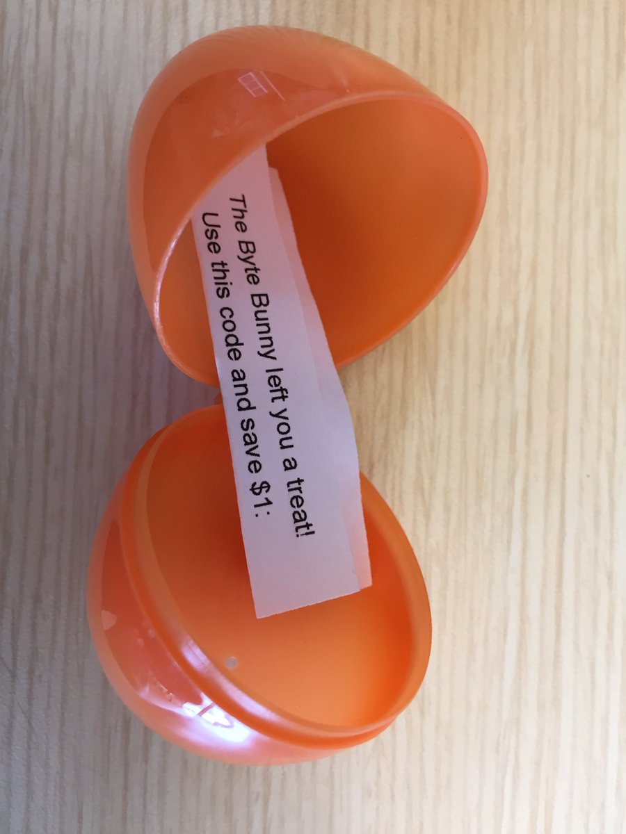 leducmills's tweet photo. @bytefoods Thanks for the awesome Easter egg this morning! https://t.co/qGs5DkojFC