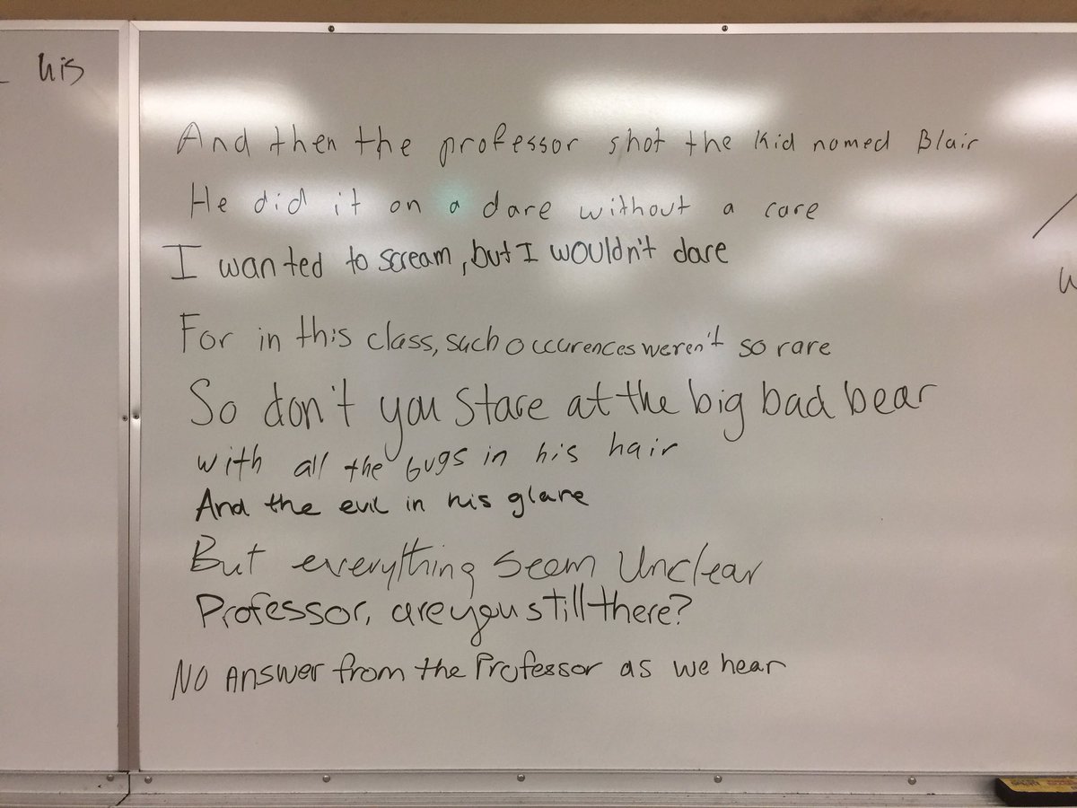 ProfMugi_Psych's tweet photo. .My class's exercise in #creativity as a group project @MSUMoorhead considering using it as the course syllabus #psychology #poetsofmsum https://t.co/XDxrbCUhTc