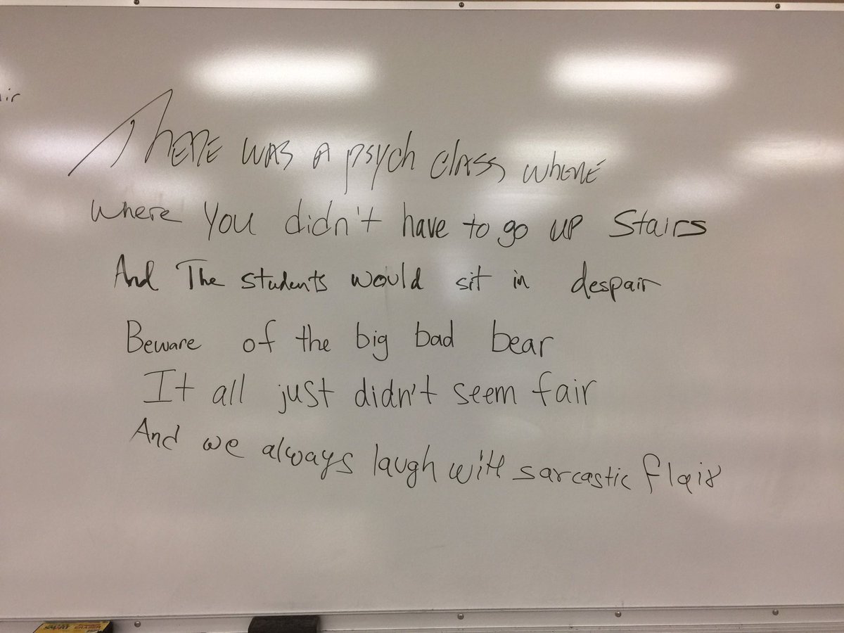 ProfMugi_Psych's tweet photo. .My class's exercise in #creativity as a group project @MSUMoorhead considering using it as the course syllabus #psychology #poetsofmsum https://t.co/XDxrbCUhTc