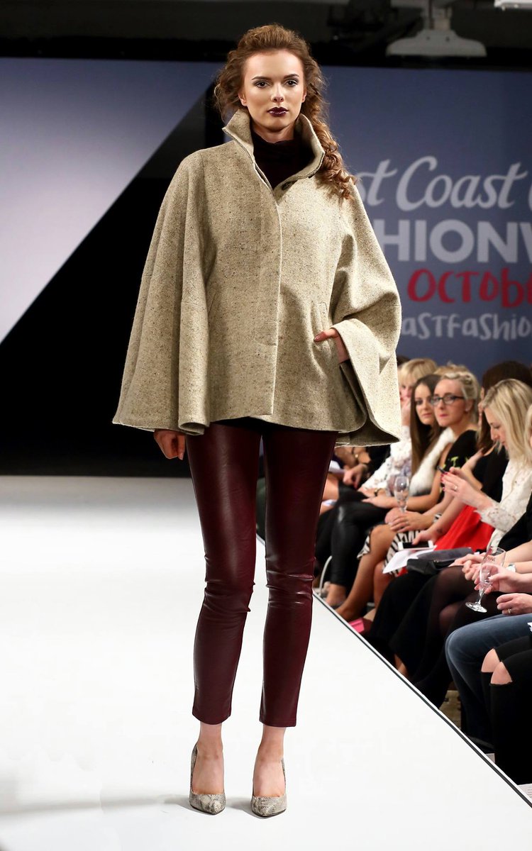 Cocoonluxe's tweet photo. #tbt #ThrowbackThursday @BELFASHIONWEEK Model wears our Swing Cape in Loren Dapple https://t.co/JWTwaihwJm #fashion #runway #tweed #Luxury https://t.co/wc9uvDIm7m