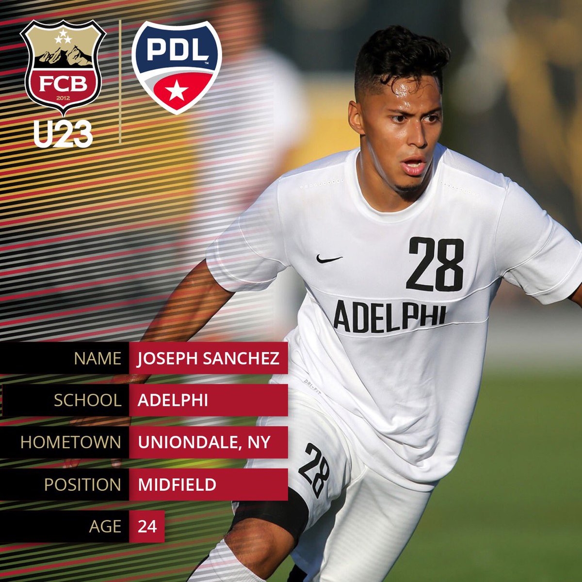 FCBoulder_PDL's tweet photo. PLAYER NEWS | Joseph Sanchez from @AdelphiMSoccer officially signs with #FCBPDL for the 2017 season. Welcome Joseph!

#Path2Pro #PDL https://t.co/OZaUlvLCxO