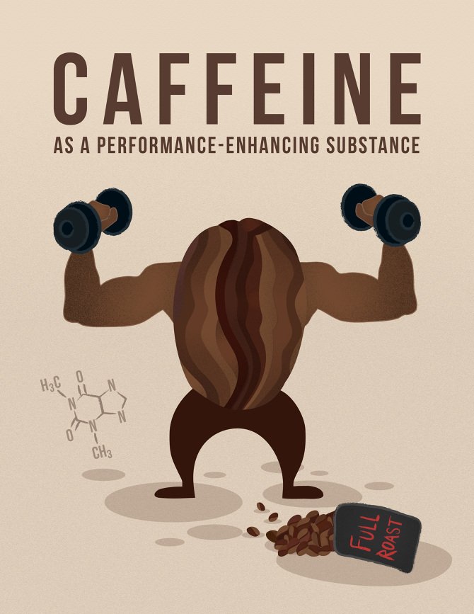 Time for a strong Coffee #illustration #Coffee #CoffeeMorning #fitness #health #design #coffeebeans #exercise