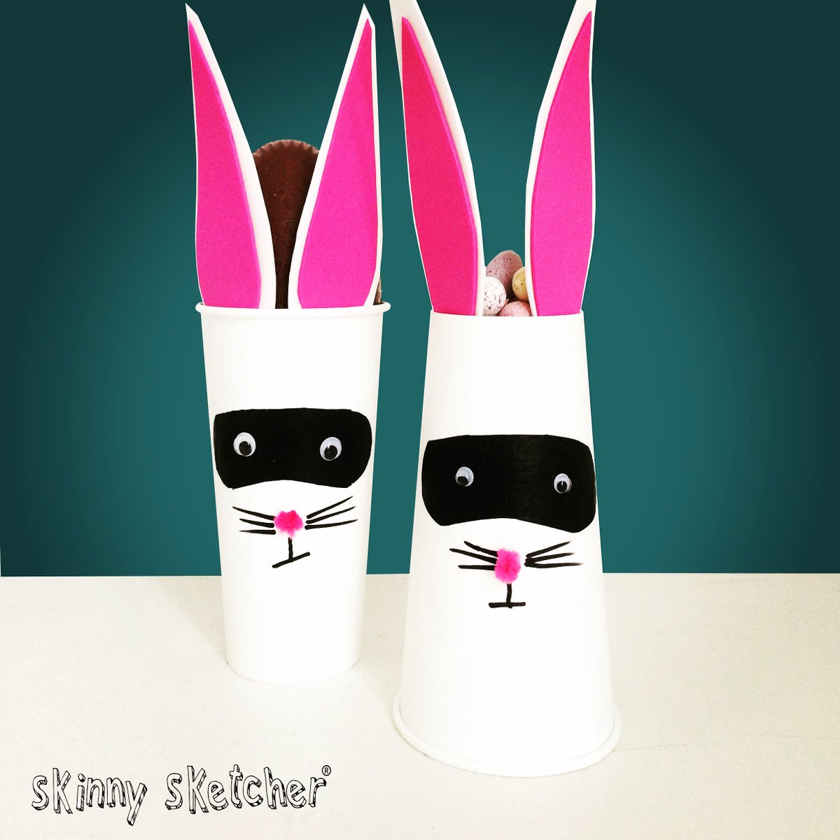 Make a thieving #easterbasket for your swag. Check out our Skinny Sketcher Scrapbook goo.gl/G4a0E4 #craft #Easter #EasterBunny