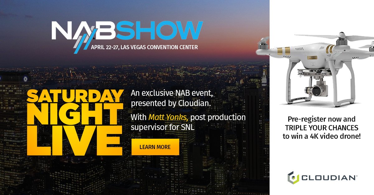 CloudianStorage's tweet photo. We'll be speaking with #SNL on how #objectstorage can help with media archiving! Join us at #NABShow: https://t.co/99Ljn0ibT6 https://t.co/j6FIMfZ8TA