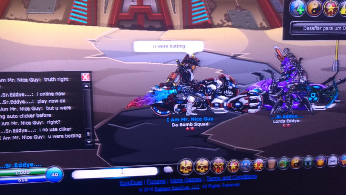 SrEddye's tweet photo. Is it right for a moderator to accuse me of Botting? #EdCodes @Charfade @Titan_EpicDuel @Nightwraith_ED @BattleElf_ED  @AlleyCatAE https://t.co/xgYdDtHbps