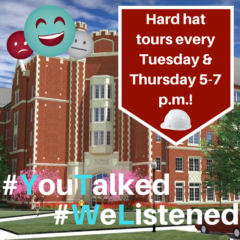 OUFastFeedback's tweet image. You wanted to tour the new @ourescolleges. Hard hat tours are available Tues/Thurs from 5-7 p.m.! Schedule yours at ou.edu/residentialcol…
