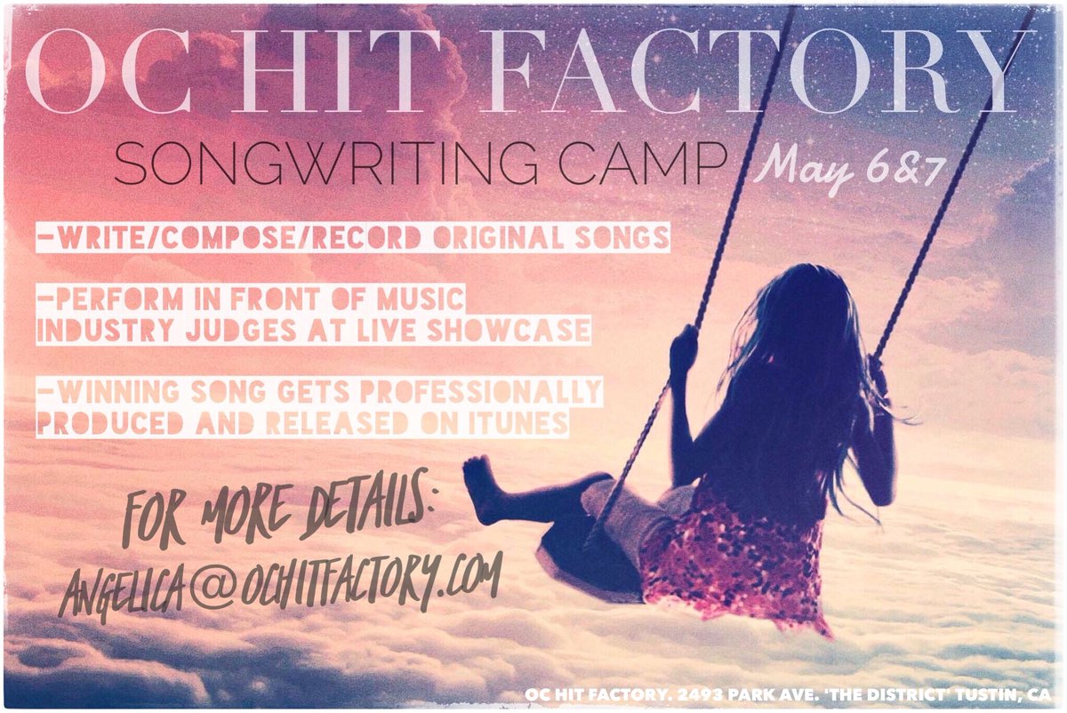 ochitofficial's tweet photo. Need help with lyrics or have a song you're dying to sing live! Sign up for our Songwriting Camp ππ»π€π₯πΉπ§ππ» #ochitfactory #songwritingcamp https://t.co/aXmJcxxYb2