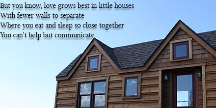 seattletinyhome's tweet photo. love grows best in little houses with fewer walls to separate #tinyhomes #tinydreams #tinyhouse https://t.co/13BT8Dif4O