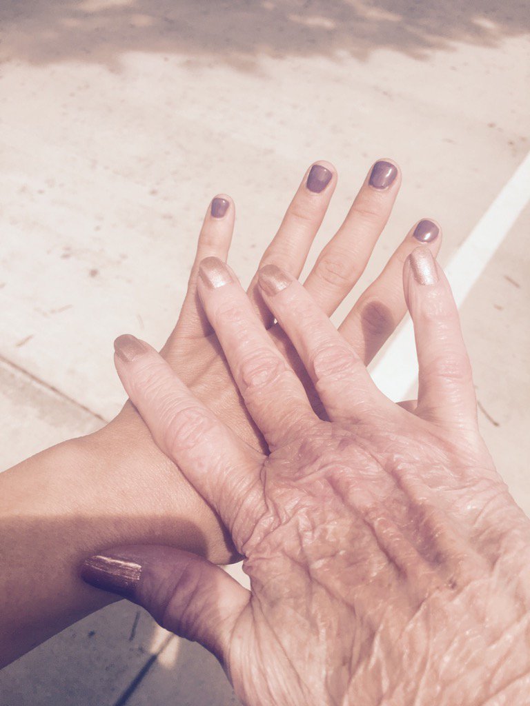 Hands of time. Nonny and I got to have a lunch date & get our nails done.  nothing like a grandma gal pal. #Wanda https://t.co/gOrsKjgud7
