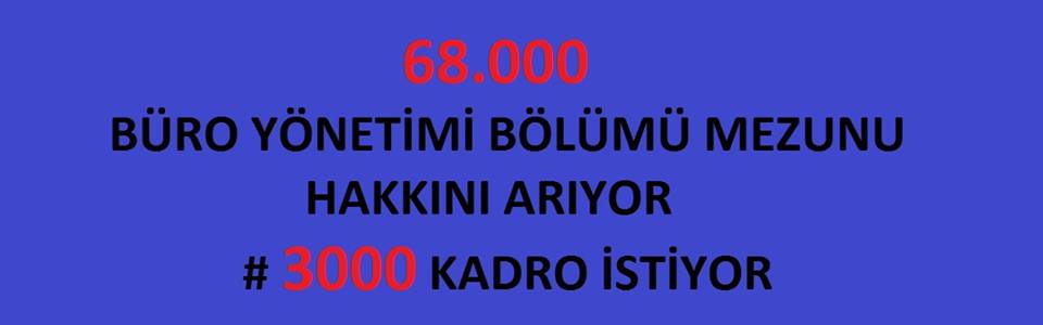 #CumhurbaskanıTGRTde 
68 Bin mezun var.Büro Yönetimi ve Sekreterlik kadro bekliyor
#BüroYönetimiHazirandaYüzüGülsün.