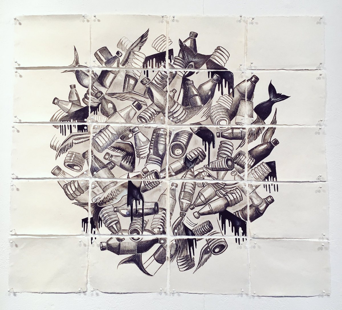 GreenpeaceBath's tweet photo. Just been to see @EllieMawby's KUUKI - an environmentally-aware art exhibition at @BathArtists. V topical and thought-provoking 🌍 #greenart https://t.co/MJAq2PwYWs