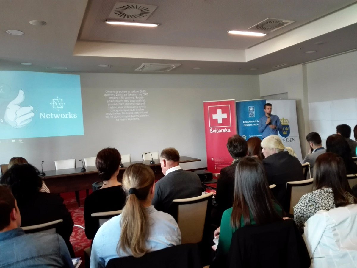 ICCZenica's tweet photo. Proud for excellent pitch from our startup Oltronic on Startup days #Kreni in Zenica
#MjesneZajednice
@UNDPBiH #SwisGovernment @SwedenBiH https://t.co/6DncgYq8UE