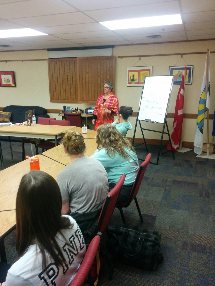 Treaty4Project's tweet photo. Brenda Dubois speaking with students @RegPublicSchool #treaty4project https://t.co/T9fSPmCwGU