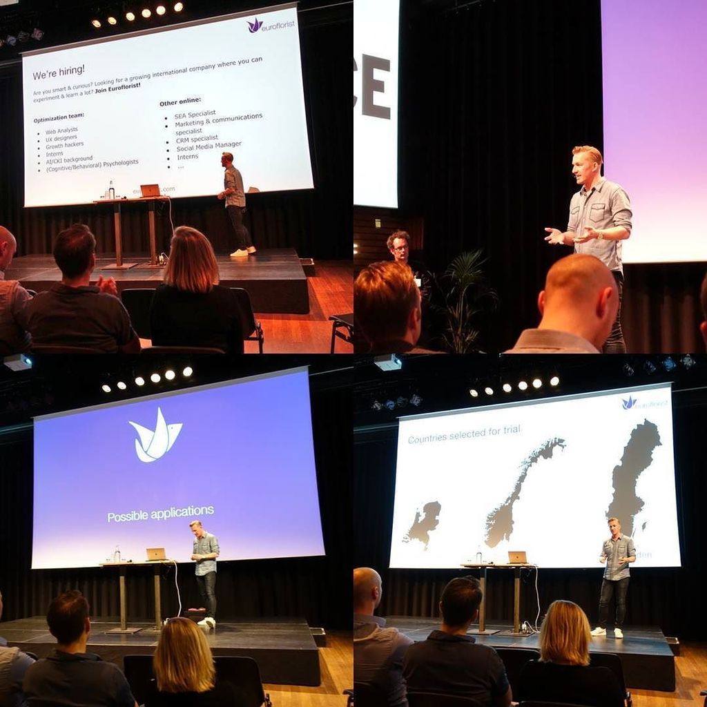guido's tweet photo. Great day today at #conversion17! I spoke about how @euroflorist we started our experiment with the Sentient.ai ev⦠https://t.co/xGLRuTXqIQ https://t.co/fwnmxQDdEw