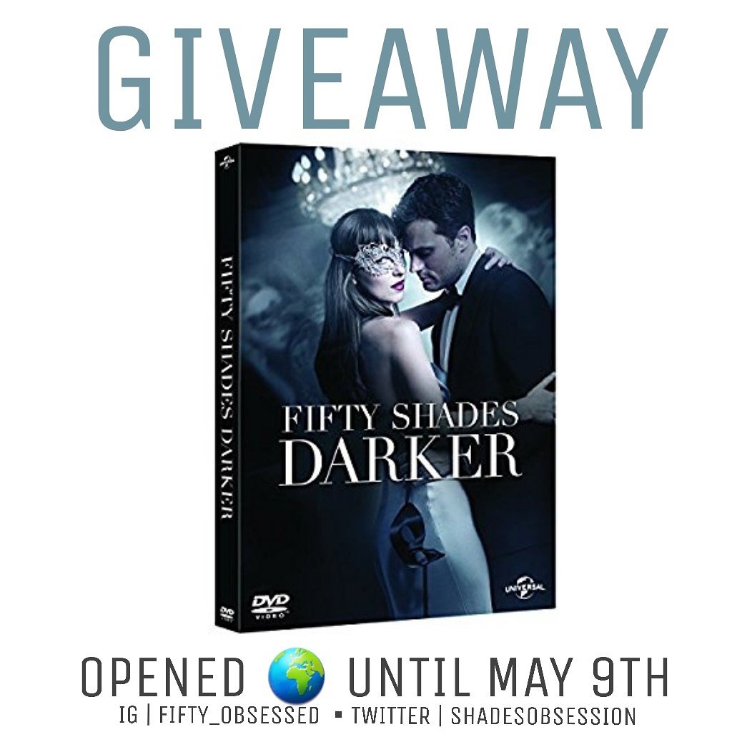 FOLLOW&amp;RT for a chance to win #FiftyShadesDarker DVD/BluRay (winner can pick)! Opened worldwide until May 9th! Good luck 💕
