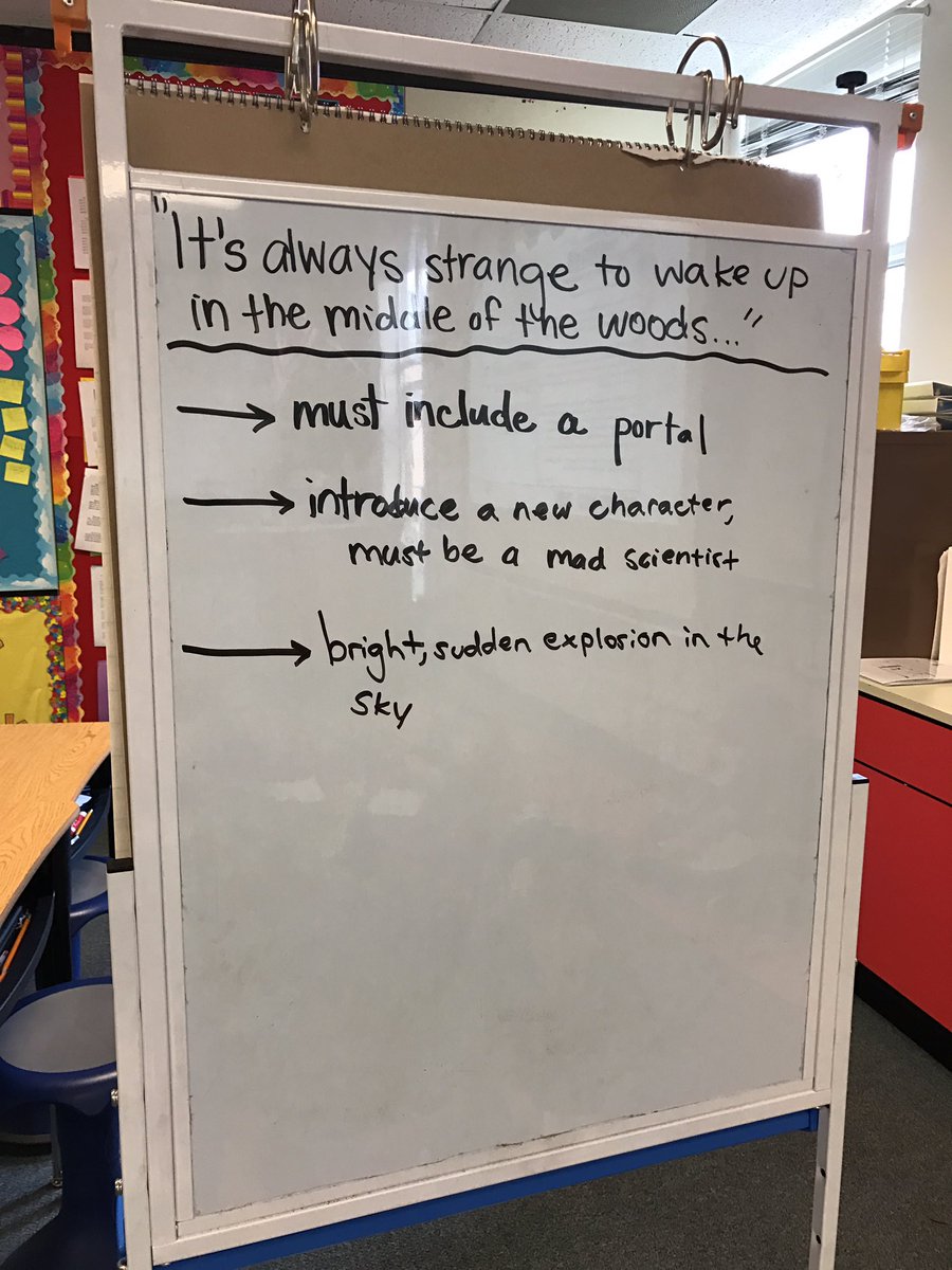 MrFarleyAD's tweet photo. Progressive free write! Every few minutes, a new requirement is added to the story... love seeing the creative juices flowing! #lpsad https://t.co/JZsxFE3TVV
