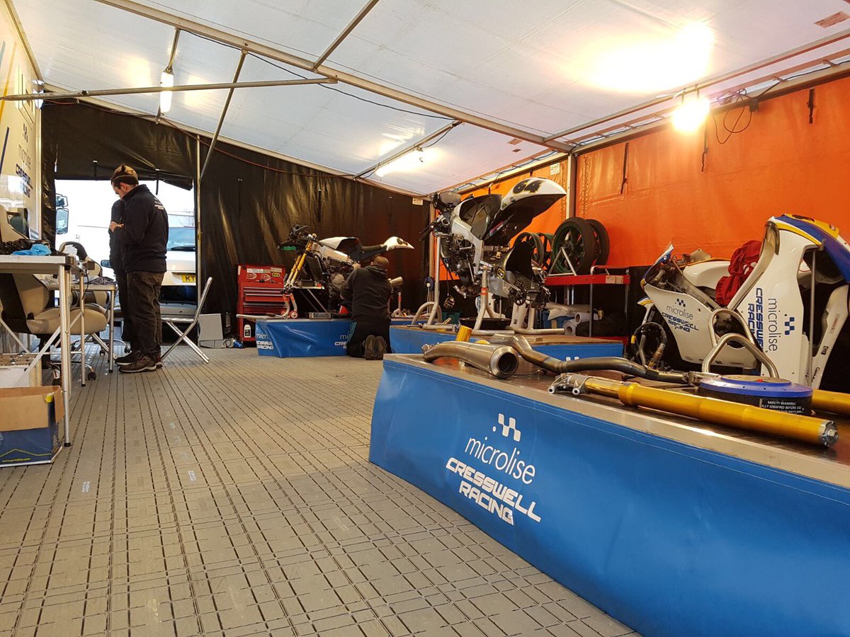 CresswellRacing's tweet photo. Team preparing for round 2, Easter weekend at Brands Hatch! https://t.co/pvAvygT2QH
