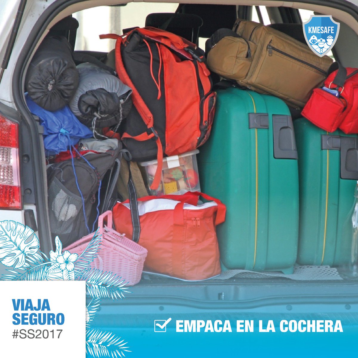 kmesafeapp's tweet photo. #ViajaSeguro Al empacar, hazlo en la cochera, evita que en la calle sepan que viajarás. #SemanaSanta2017 #seguridad  #proteccion #kmesafeApp https://t.co/oqoFmqR2IF