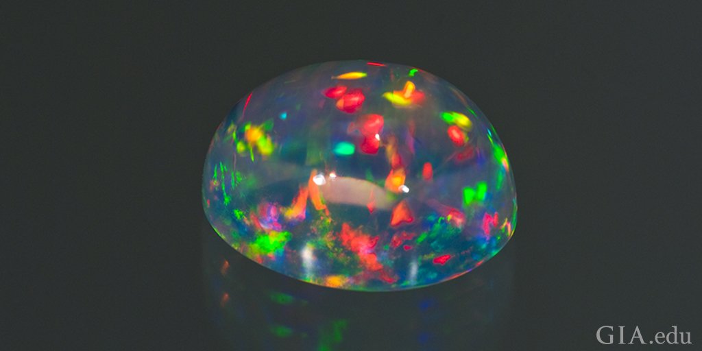 GIAnews's tweet photo. #DidYouKnow? #Opal contains up to 20% water trapped in its silica structure. https://t.co/BKg9iqzyIF https://t.co/vJmhZ6WKLR