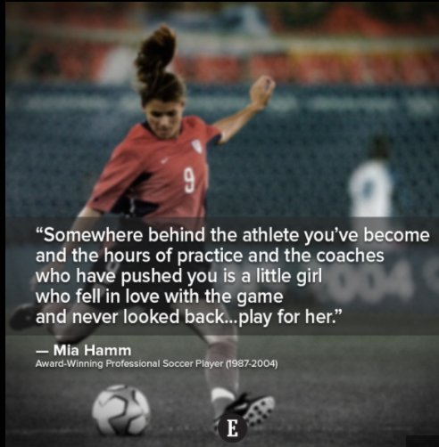 PLAYBOOKinc's tweet photo. #ThursdayThoughts via. @MiaHamm https://t.co/l9nJ3t125w