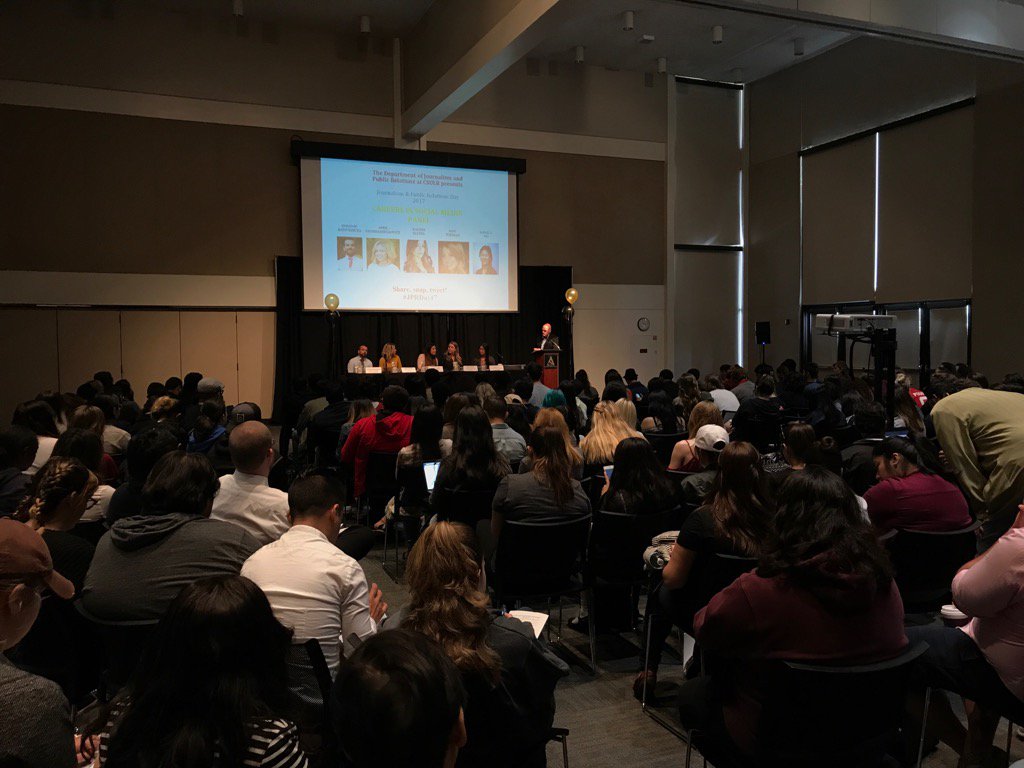 Full house for Careers in Social Media panel #jprday17 <a href="/CSULB/">Cal State Long Beach</a>