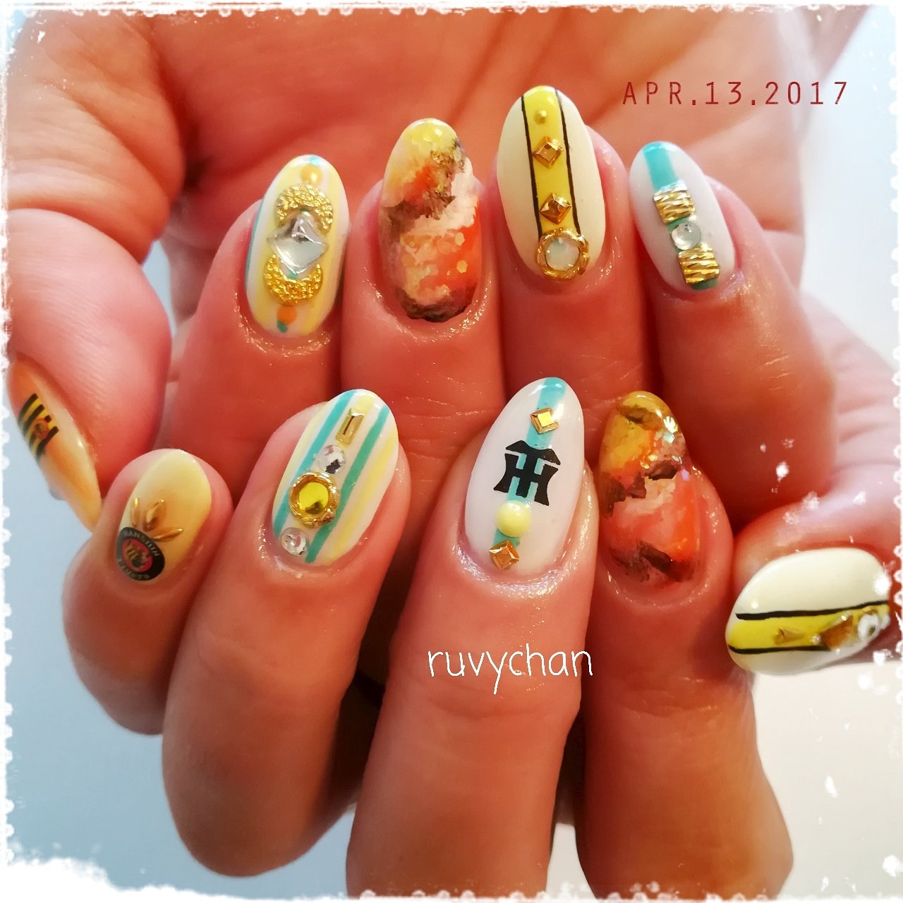 るびぃ みっちゃん در توییتر タイガースネイル 阪神ネイル 野球ネイル 阪神タイガース プロ野球