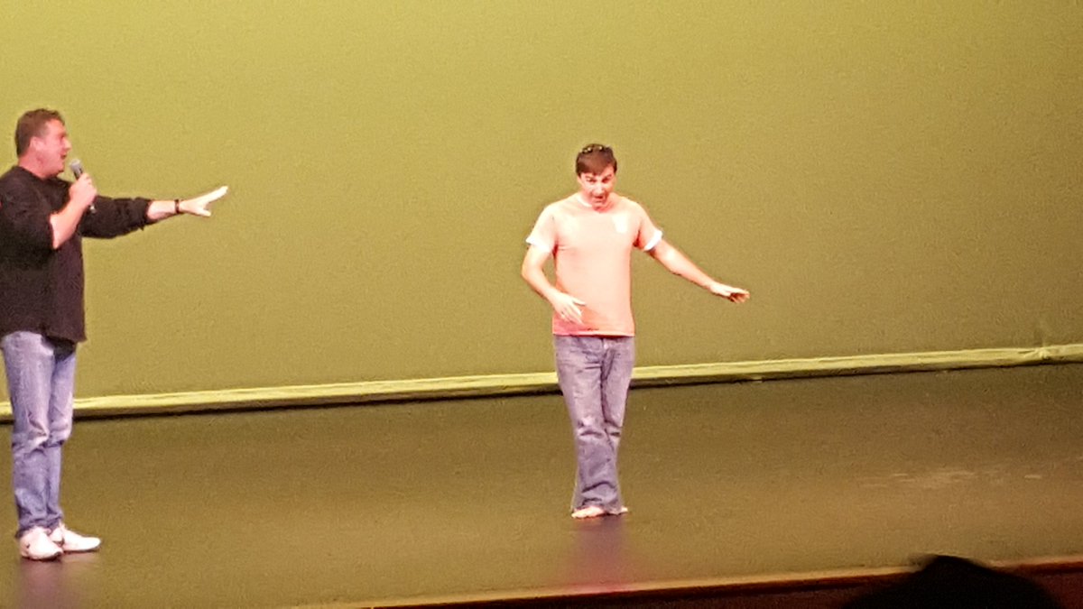 When <a href="/HSVBallet/">Huntsville Ballet</a> asks <a href="/brianhunt426/">Brian Hunt</a> to take the stage...he does it! (complete with a plie 👊) <a href="/HSVk12/">Huntsville City Schools</a> <a href="/AAcademicsArts/">The Academy</a> #whyaaa #supportthearts