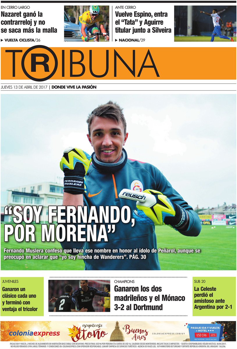 Buysan's tweet photo. "Me llamo Fernando por Morena, pero yo soy hincha de Wanderers". Gracias @larepublica_uy.  https://t.co/nWR7c58blj vía @larepublica_uy https://t.co/YtMpW2QmeV