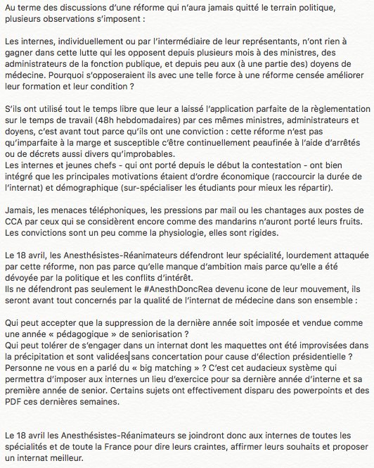 AJARFrance's tweet photo. Le 18 avril les Anesthésistes-Réanimateurs défendront la spécialité et l’internat de médecine #R3C https://t.co/UDsHvoIsz4