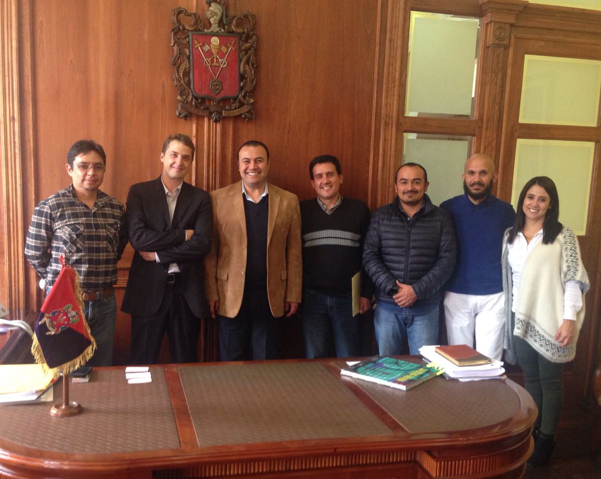 <a href="/EspochRio/">ESPOCH</a> <a href="/MuniRiobamba/">Municipio Riobamba</a> y <a href="/ird_fr/">IRD.fr</a>  mantienen #ReuniónDeTrabajo para tratar temas de proyectos #Agroproductivos y #Ecológicos