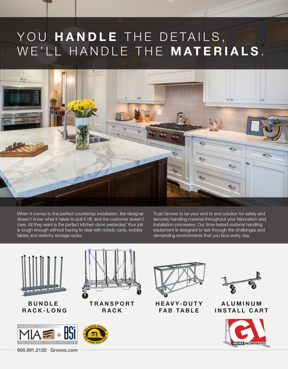 GrovesInc's tweet photo. Check out our latest ad in The Cutting Edge Magazine from @MarbleInstitute #grovesinc #storageandhandeling #stonestorage #materialhandleing https://t.co/3vCiPnAVCM